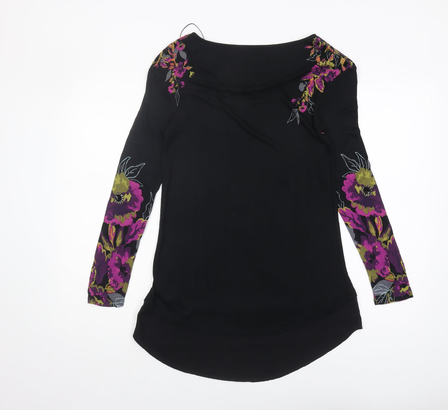 Marks and Spencer Women's Floral Black Blouse Size 10