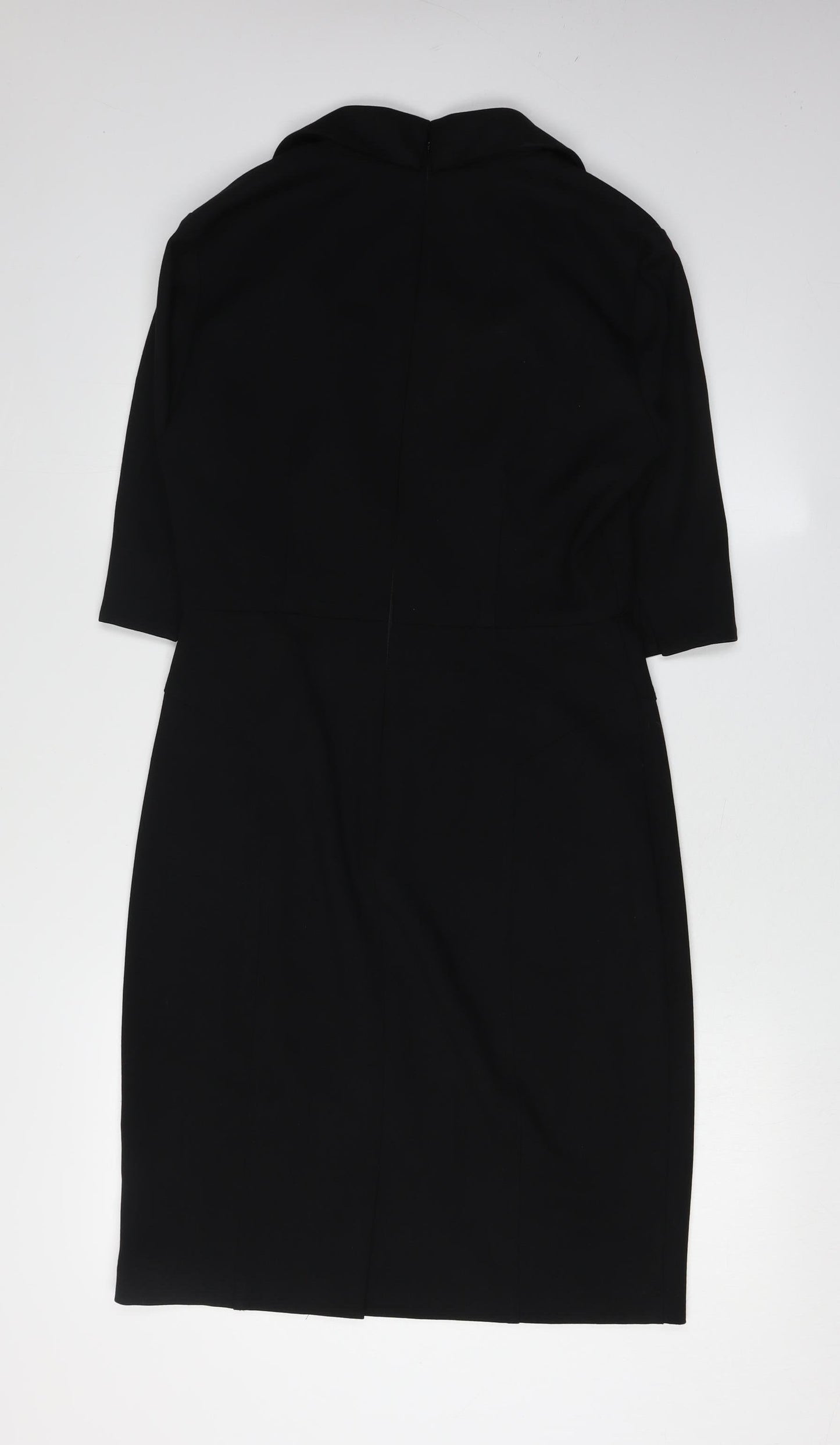Donna Ricco Women's Black Sheath Dress Size 10 Cowl Neck