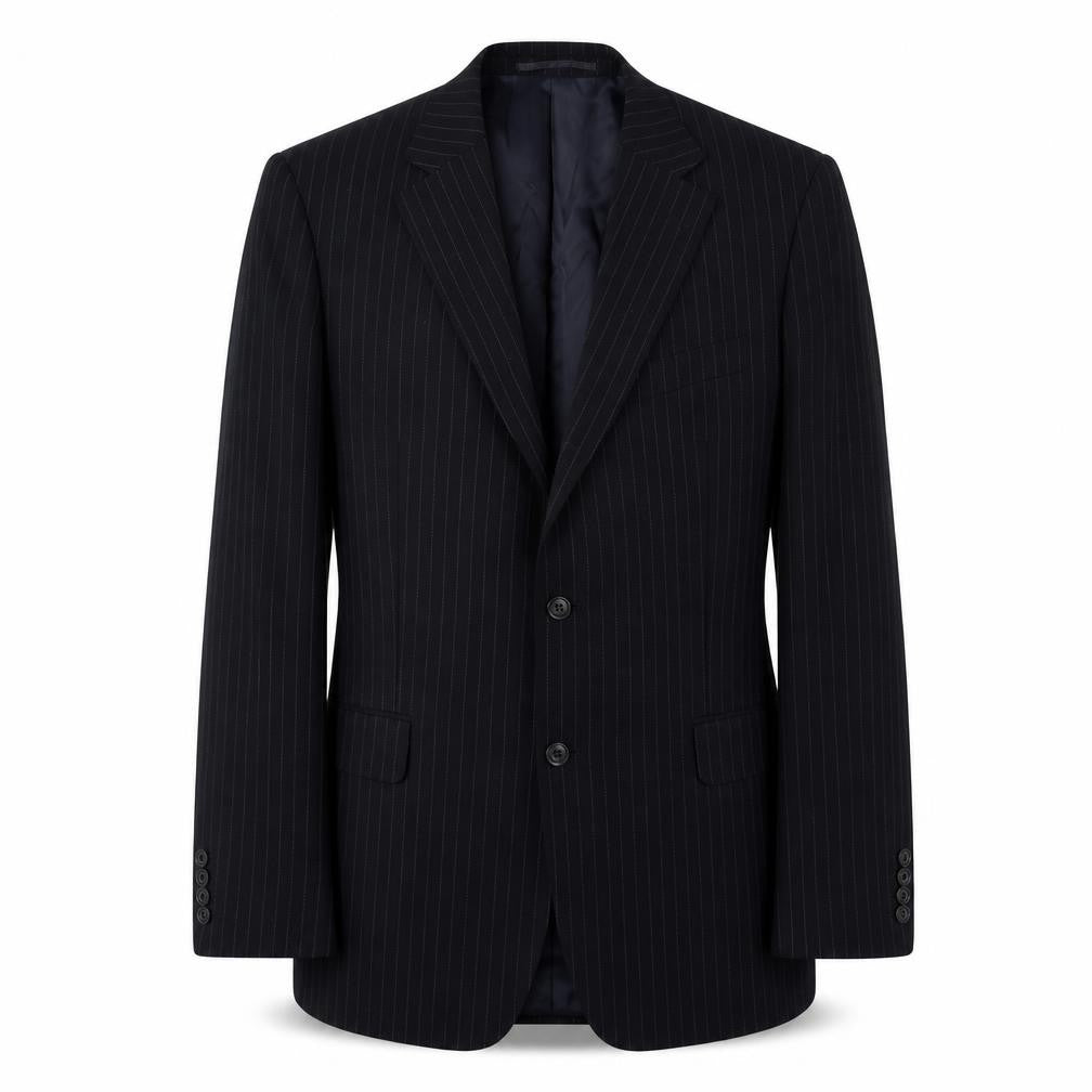 Marks and Spencer Men's Blue Striped Blazer 40R