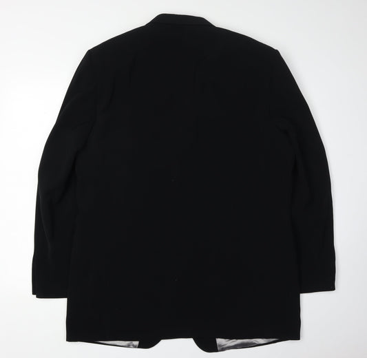 Hugo James Men's Black Tuxedo Blazer 44L - Formal Polyester