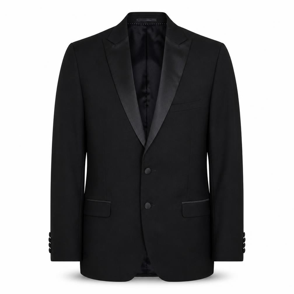Mens 40 Chest Regular Moss Esq. Black Two-Button Blazer