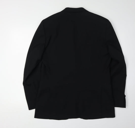 Moss Esq. Men's Black Tuxedo Blazer 40R Shawl Lapel Formal