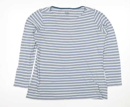 Boden Women's Blue Striped Long Sleeve T-Shirt Size 12