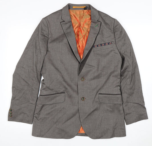 Ted Baker Men's Grey Slim Blazer Jacket Size 4