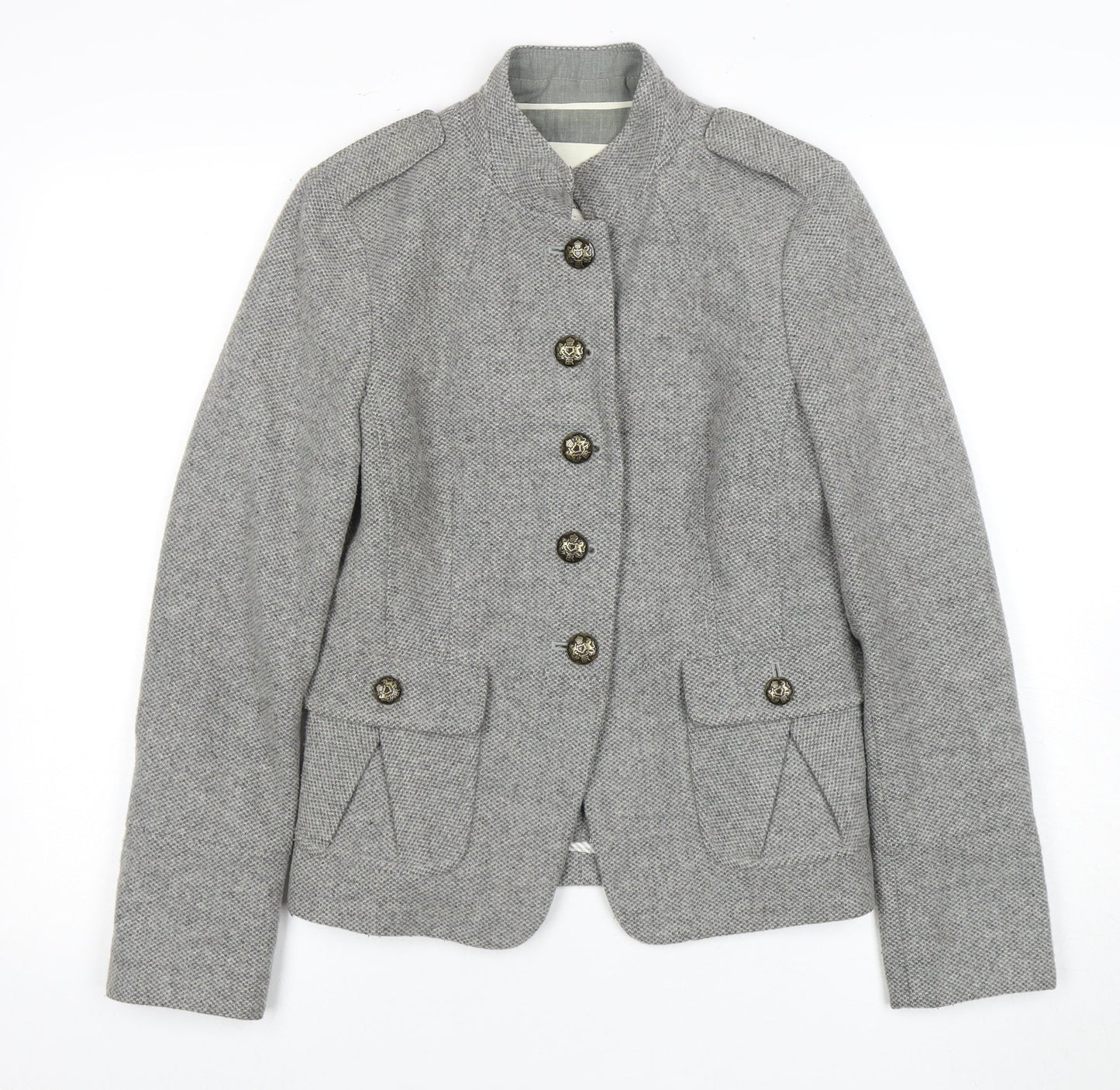 Banana Republic Women's Grey Blazer, Size 8, Herringbone