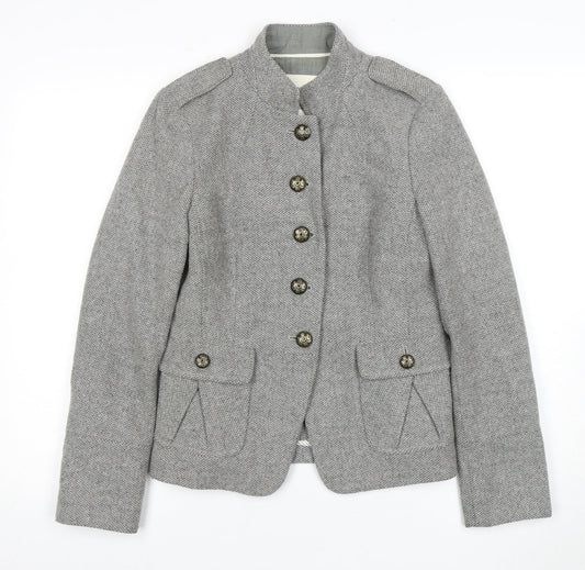 Banana Republic Women's Grey Blazer, Size 8, Herringbone