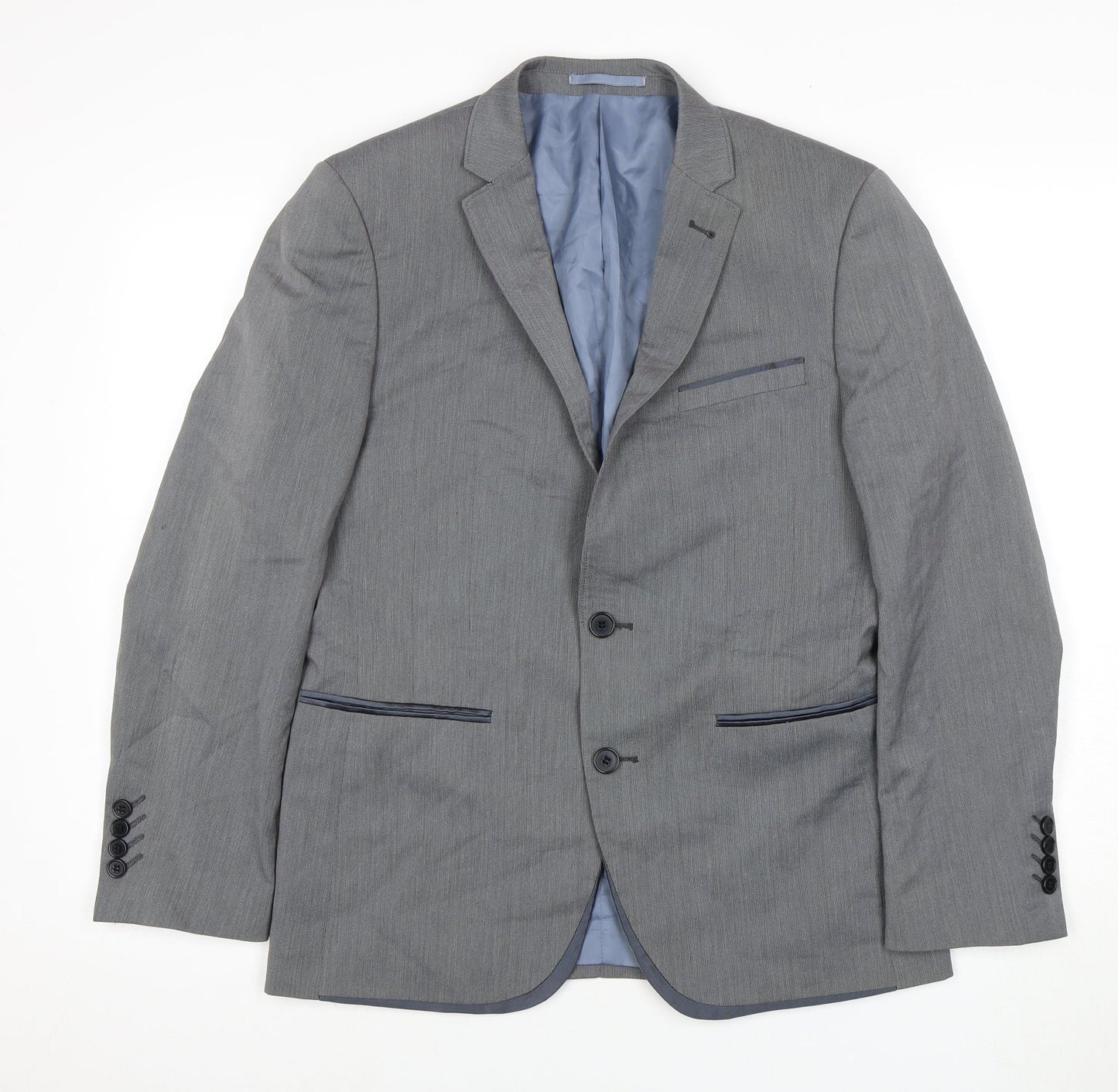 ONESIX5IVE Men's Grey Slim Fit Blazer 38S Jacket