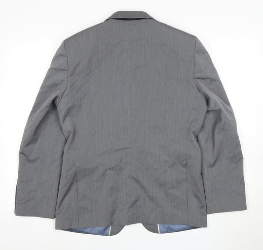 ONESIX5IVE Men's Grey Slim Fit Blazer 38S Jacket