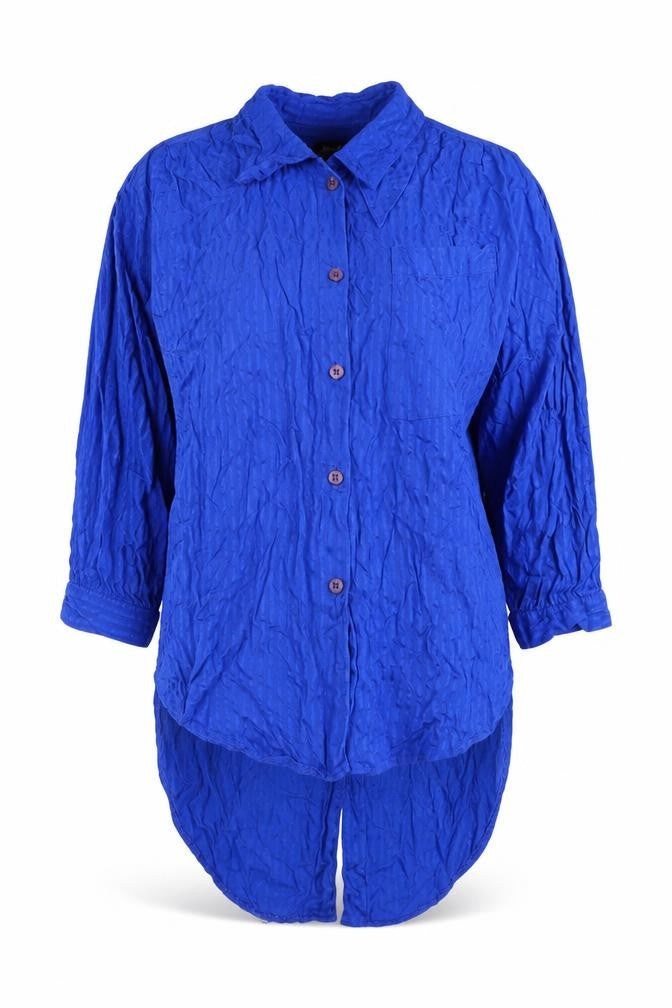 Jean Paul Women's Blue Button-Up Shirt Size 14