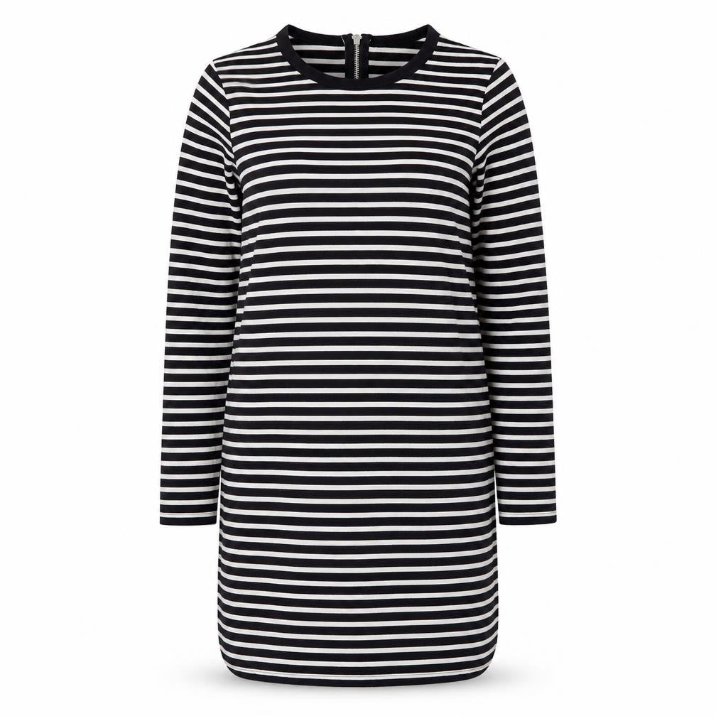 Seed Heritage Women's Black Striped Dress S Cotton