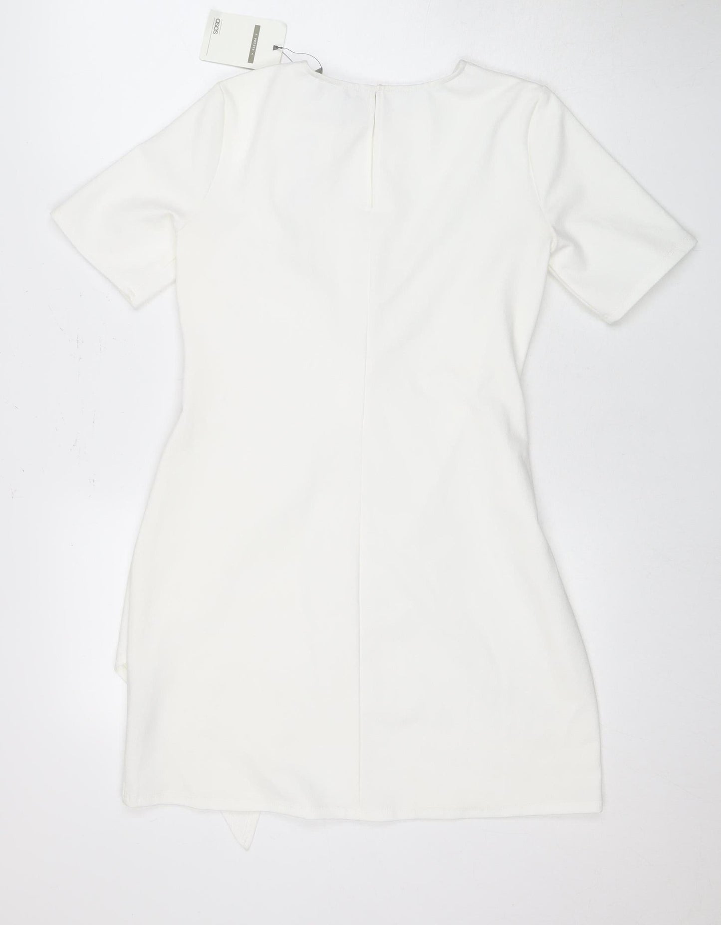 ASOS Women's White Shift Dress, Size 10, Knee Length