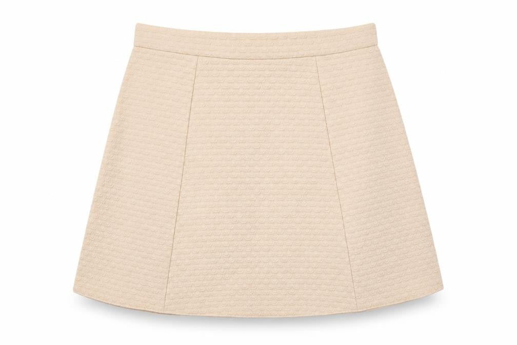 River Island Women's Beige A-Line Skirt, Size 14