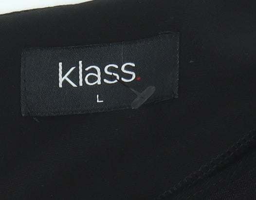 Womens UK Size L Klass Black Polyester Blend Blouse