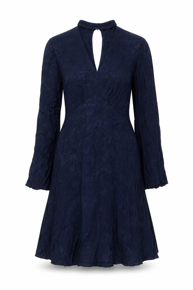 Marks and Spencer Women's Blue V-Neck Dress Size 8