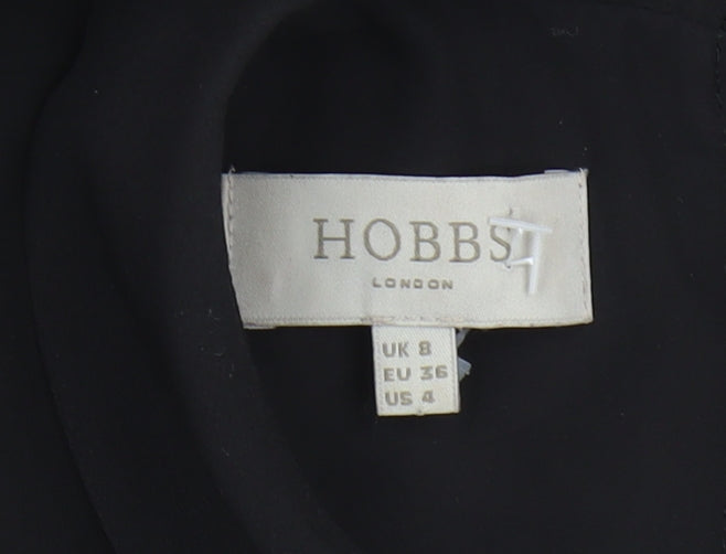 Hobbs Women's Black Floral Fit & Flare Dress Size 8