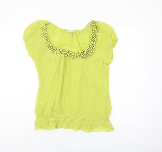 Ted Baker Women's Green Silk Top Size 10