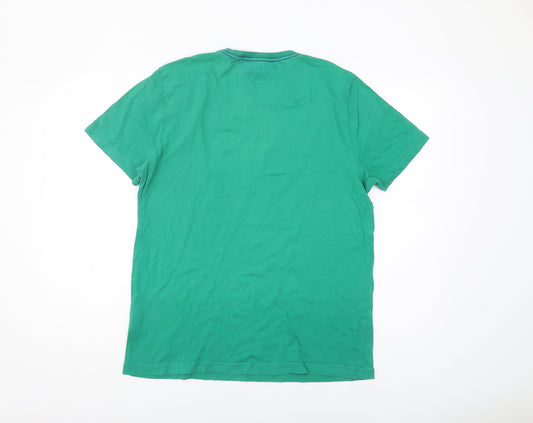 Tommy Hilfiger Men's Green Graphic T-Shirt Size L
