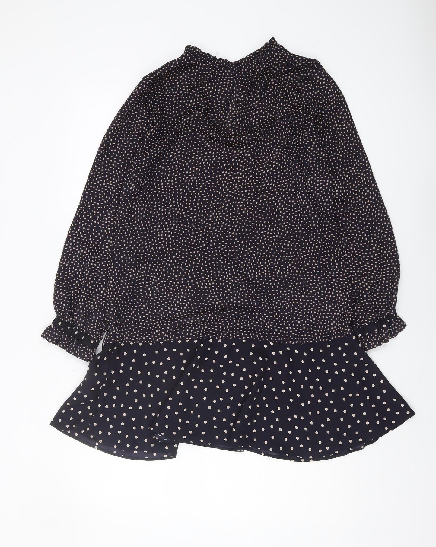 Zara Women's Black Polka Dot Tunic Blouse Size S