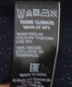 M&S Women's Blue A-Line Skirt Size 20