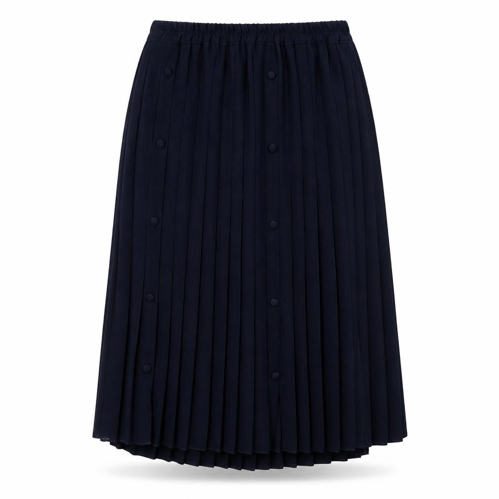 Stephen Women's Blue Pleated Midi Skirt Vintage