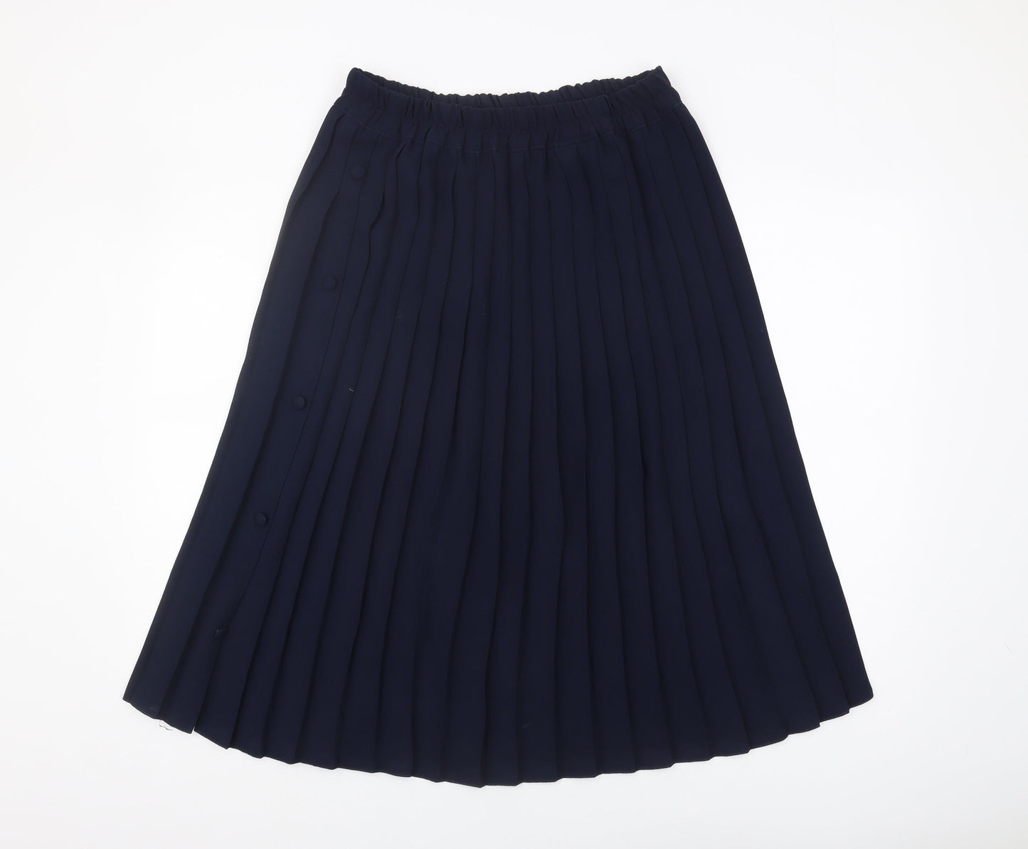 Stephen Women's Blue Pleated Midi Skirt Vintage