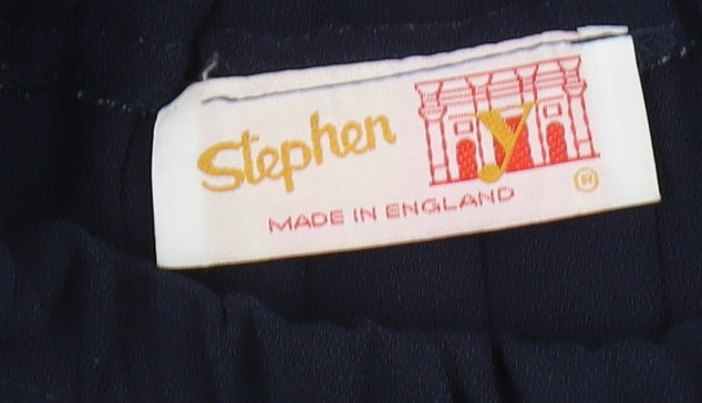 Stephen Women's Blue Pleated Midi Skirt Vintage