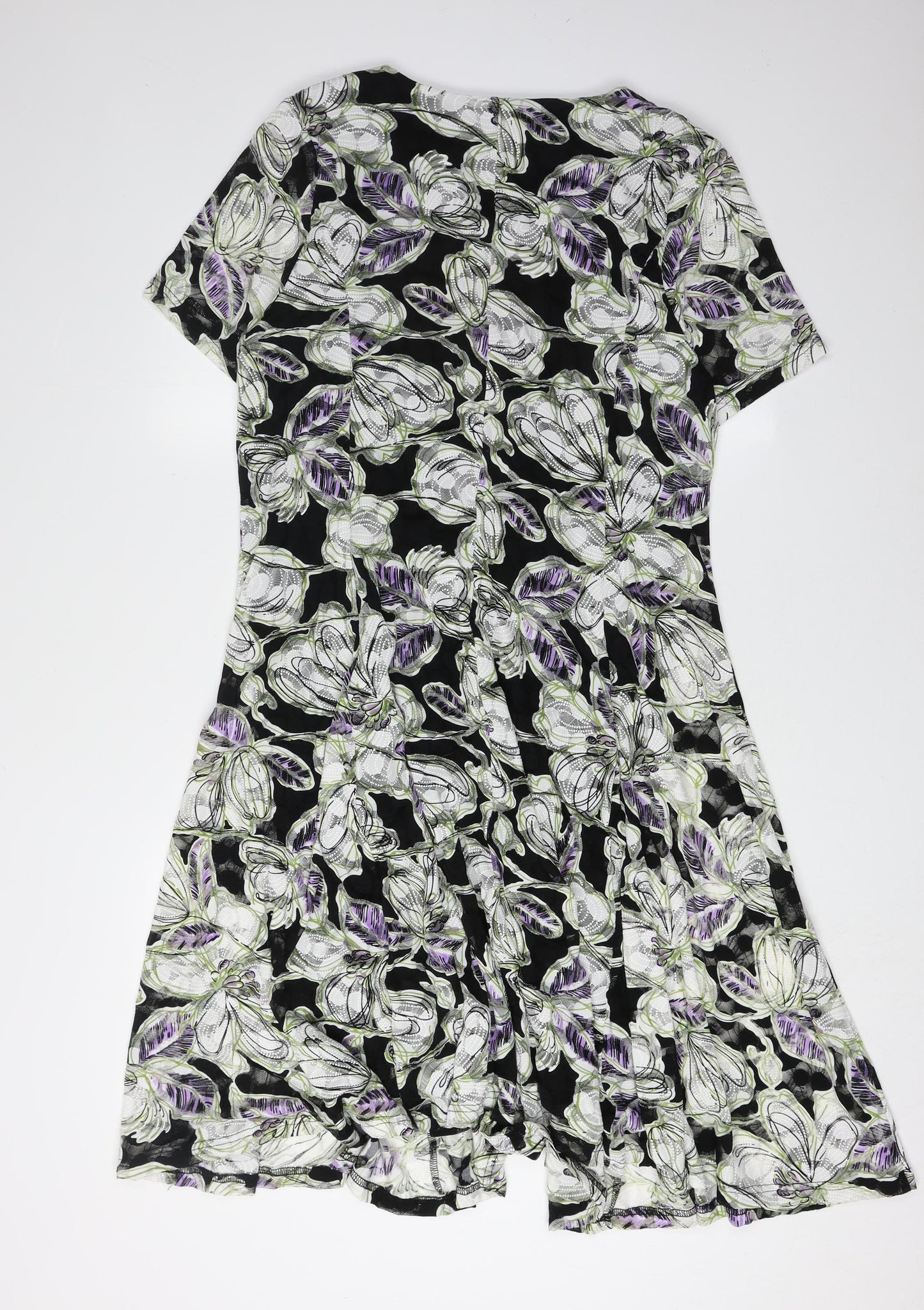 Anna Rose Women's Multicoloured Floral Dress Size 14