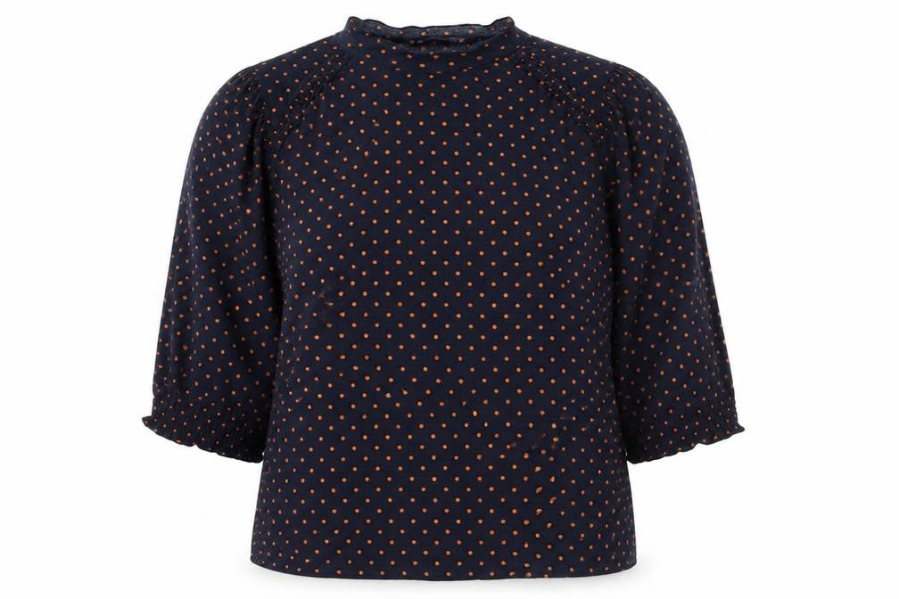 Zara Women's Multicoloured Polka Dot Blouse, L, Casual