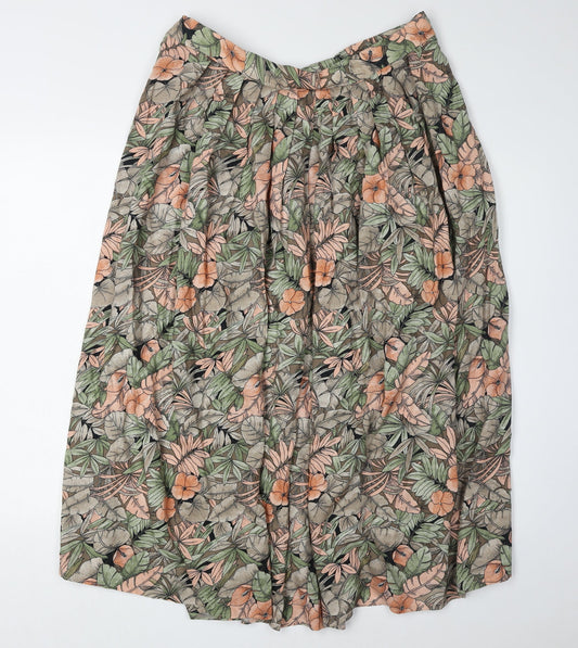Richards Women's Floral A-Line Multicoloured Midi Skirt