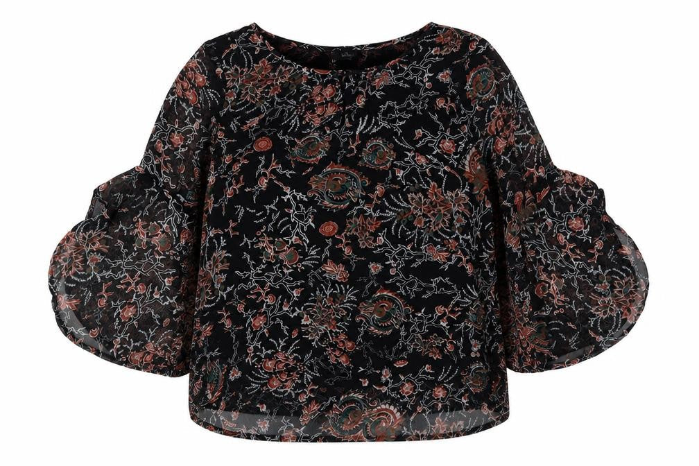 Womens UK Size 14 Klass Black Polyester Blouse