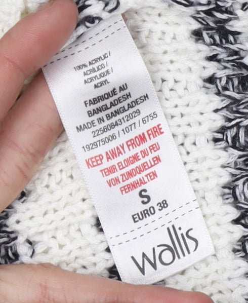 Wallis Women's Ivory Striped Pullover Jumper S
