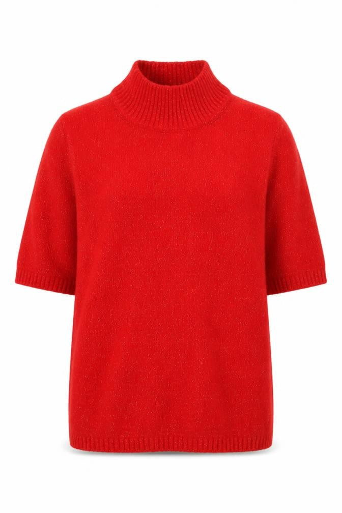 Marks and Spencer Women's Red High Neck Pullover Jumper XS
