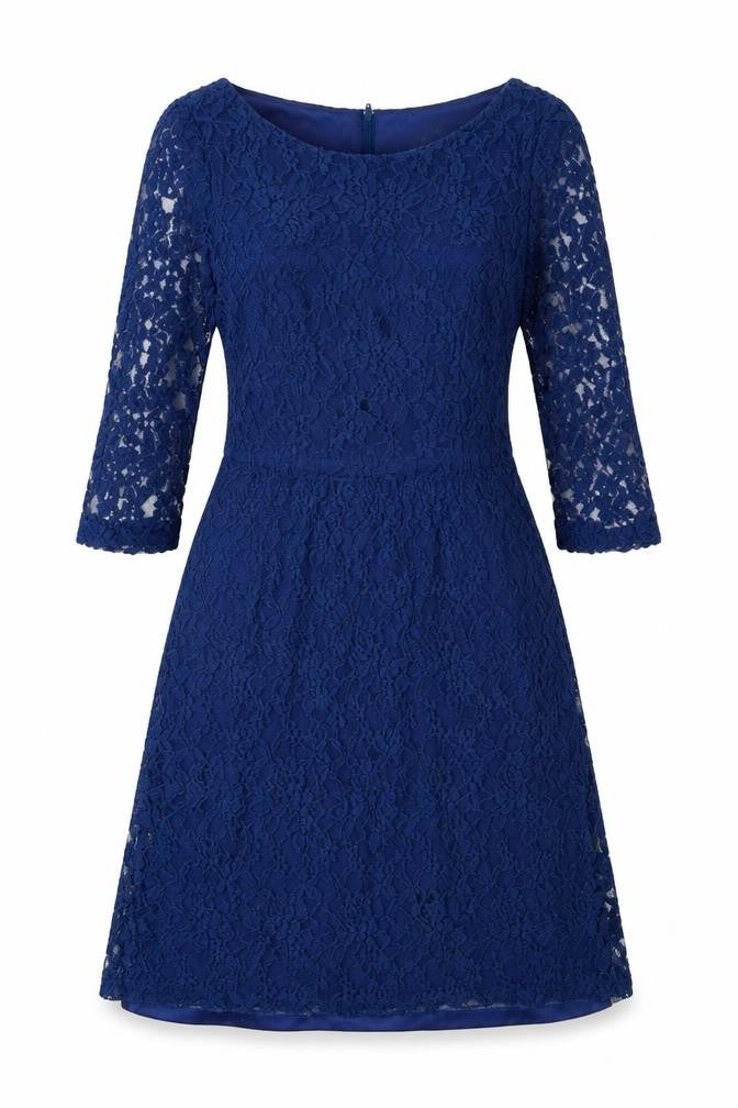 TIANA B. Women's Blue Lace A-Line Dress UK 10