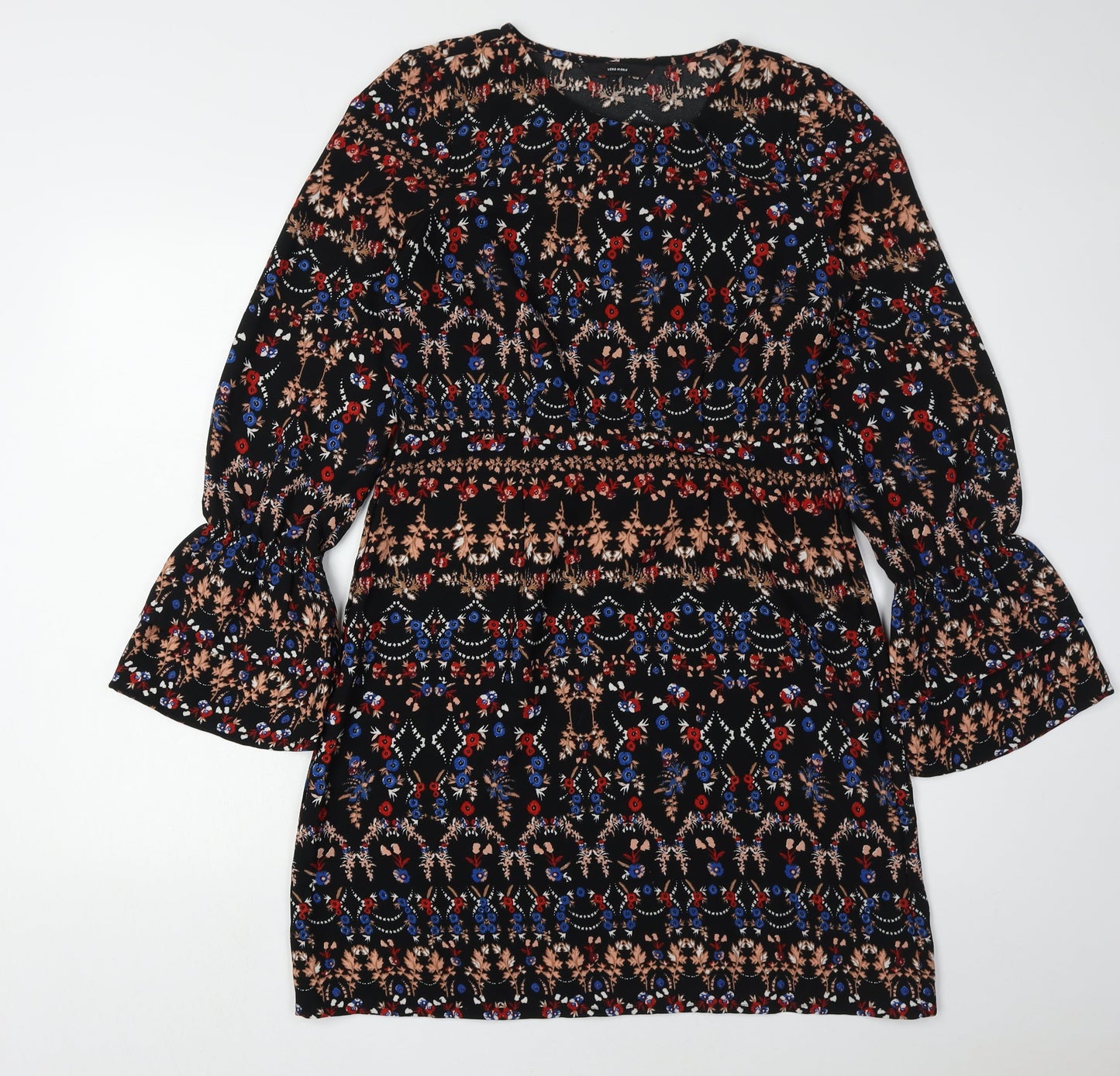 Vero Moda Women's Multicoloured Bell Sleeve Dress M