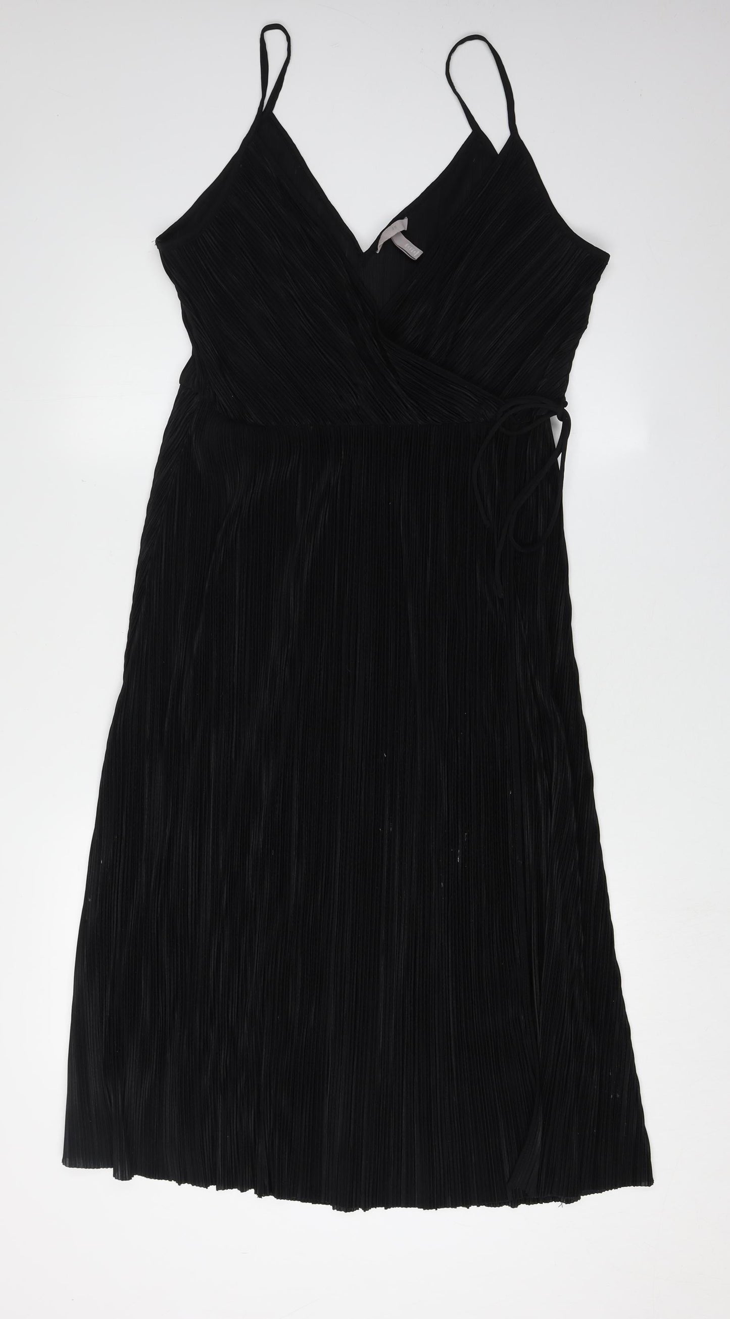 H&M Women's Black Wrap Dress, Size 12, Party