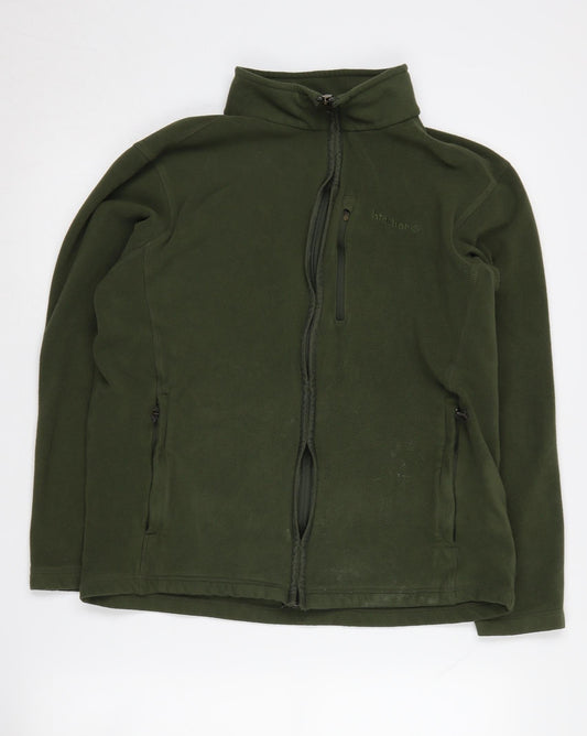 Brasher Men's Green Fleece Jacket - M, Full Zip, Autumn/Winter