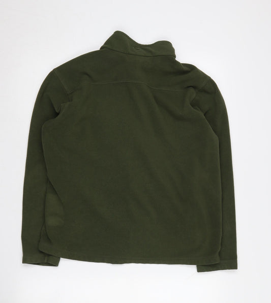 Brasher Men's Green Fleece Jacket - M, Full Zip, Autumn/Winter