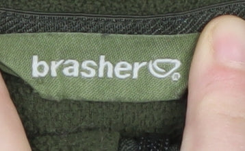 Brasher Men's Green Fleece Jacket - M, Full Zip, Autumn/Winter