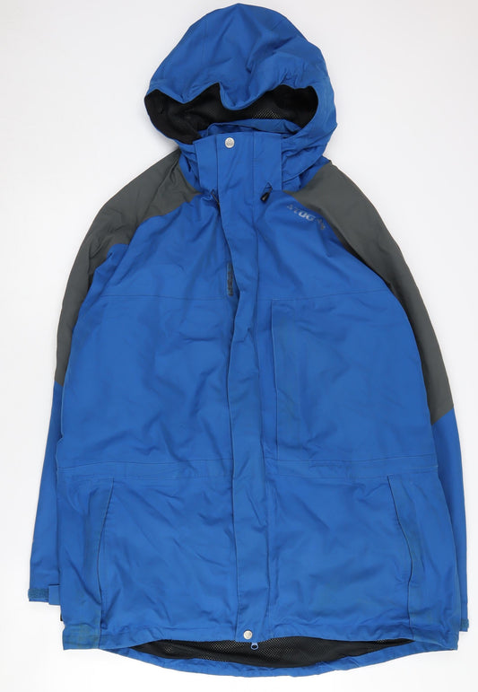 TOG24 Men's Blue XL Parka Jacket with Hood
