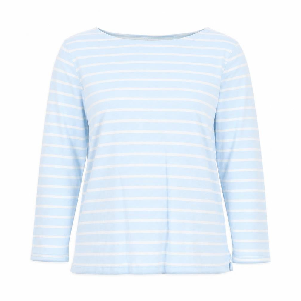 Womens UK Size L J.CREW Blue 100% Cotton T-Shirt
