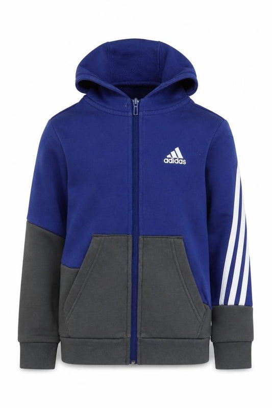 Adidas Boys Blue Full Zip Hoodie 7-8 Years
