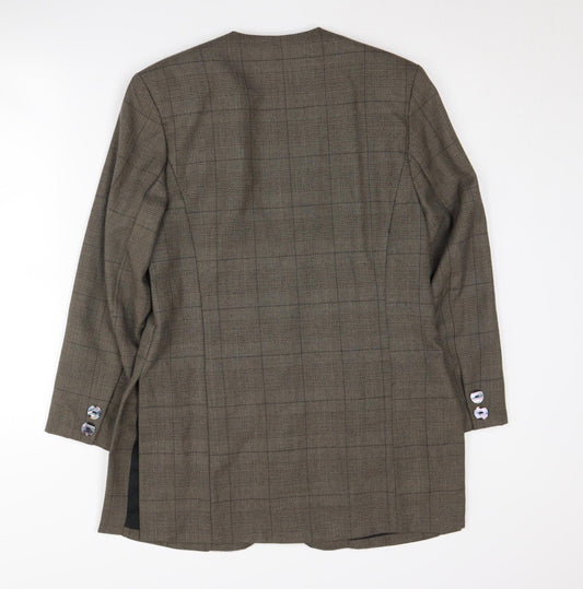 CHOMEL Women’s Brown Check Blazer Size 6