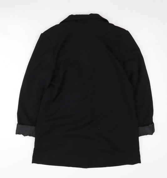 H&M Women's Black Blazer Size 8 Notch Lapel