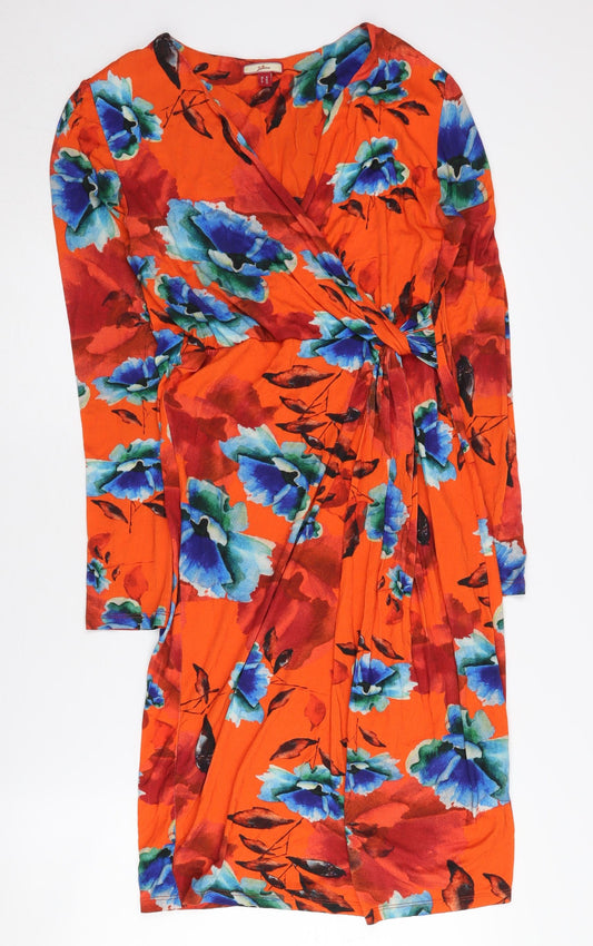 Joe Browns Women's Multicoloured Floral Wrap Dress Size 10