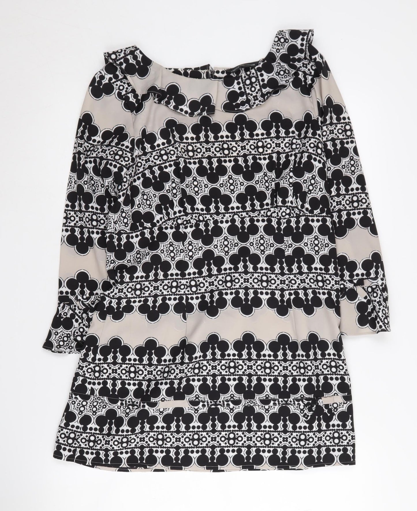 Marks and Spencer Women's Black Geometric Dress Size 12