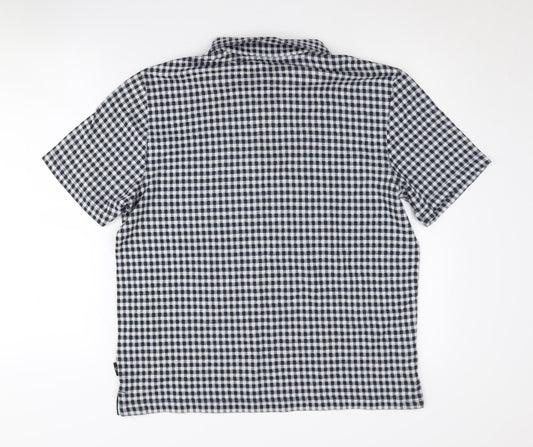 Ted Baker Blue Check Polo for Unisex Adults, Size M
