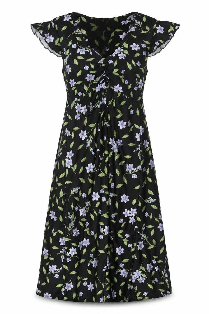River Island Women's Black Floral Dress Size 10