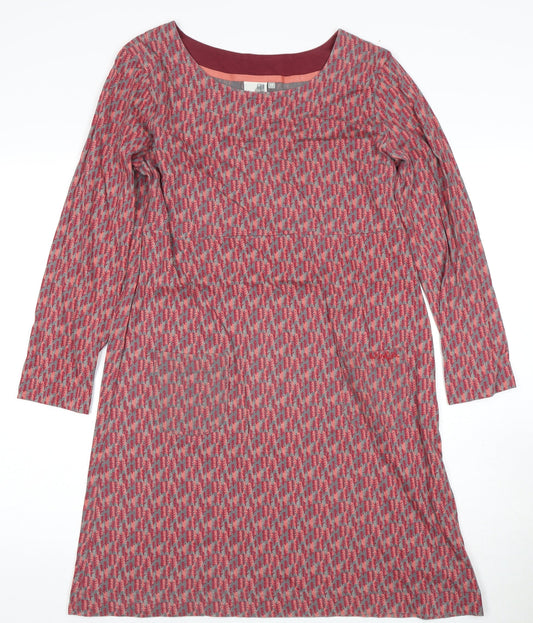 Weird Fish Women's Multicoloured Cotton Shift Dress - Size 14