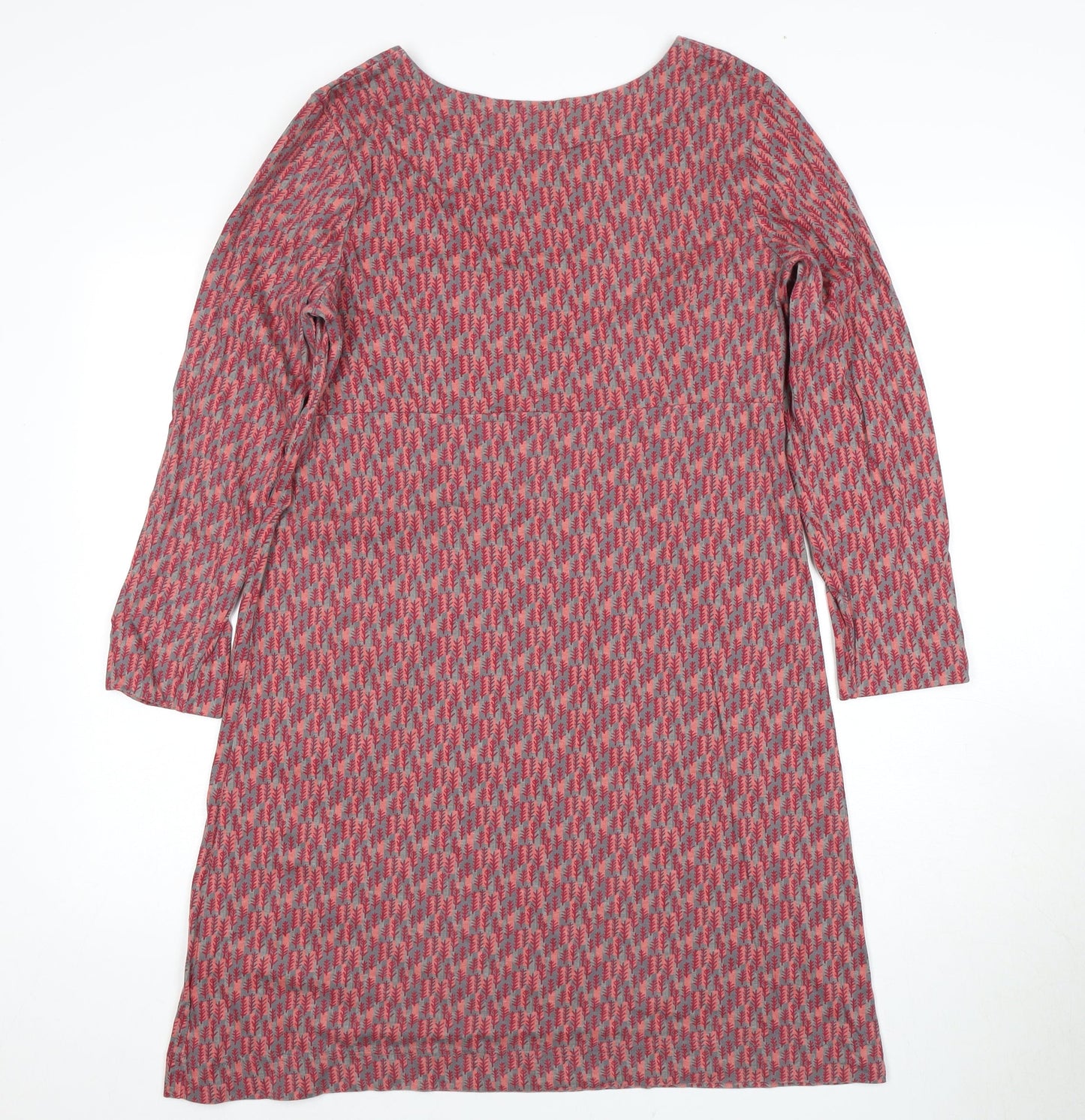 Weird Fish Women's Multicoloured Cotton Shift Dress - Size 14