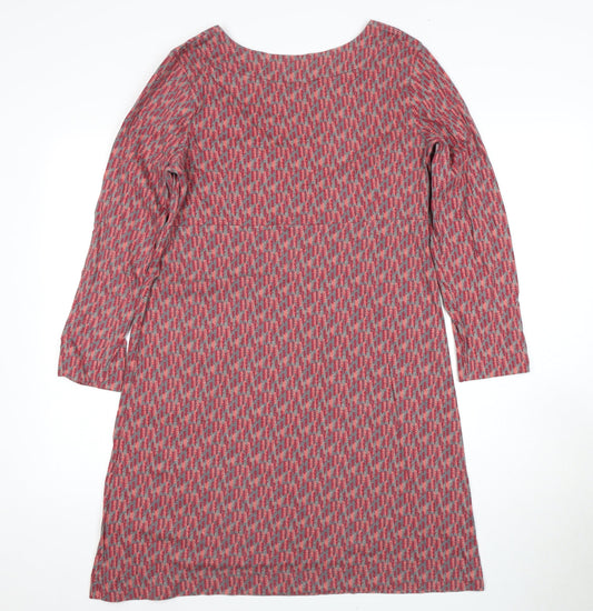 Weird Fish Women's Multicoloured Cotton Shift Dress - Size 14